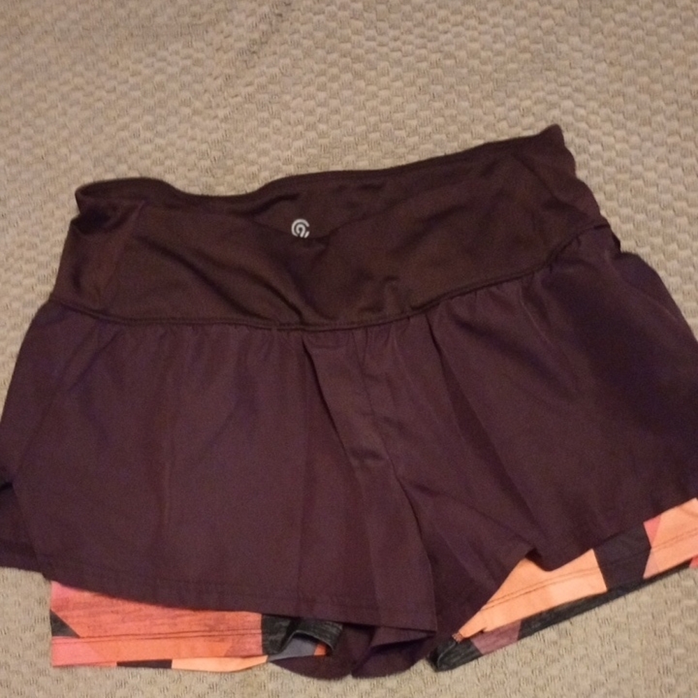 Champion Women's Athletic Shorts - Black and Orange